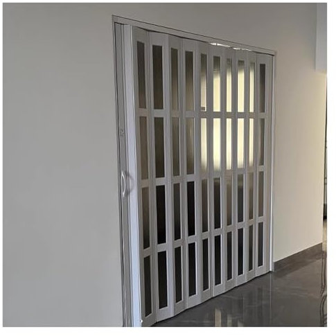 GLFNB Porta a Soffietto in PVC, Porta Scorrevole Pieghevole per corridoi/Camera da Letto/Bagno/divisorio, Porta a Soffietto Pieghevole Interna in Lega di Alluminio, Porta per Armadio di Dimensioni