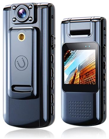 Koolenry Action Video Recorder 2K Handheld Camera Sports Camera WiFi IR Night Vision with Magnetic Back Clip