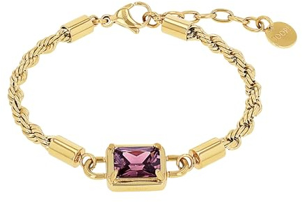 JOOP! Armband Edelstahl Damen Armschmuck, mit Zirkonia synth., 19+3 cm, Bicolor, Kommt in Schmuck Geschenk Box, 2039847