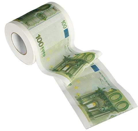 Toilettenpapierrolle mit Gelddruck, 100-Euro-Muster, 3-lagiges Badezimmer-Seidenpapier für den Heimgebrauch