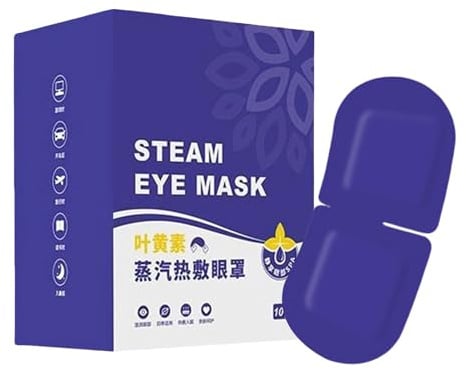 Lumi Dew Dampfmaske für trockene Augen, 10 Stück, beheizende warme Augenmasken, entspannende Schlafpads für Mittagspause, Reisen, Spa, Meditation, Zuhause, Filmabend