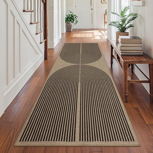 TUKDAK Weben Teppich Läufer Flur rutschfest 80x200cm, Waschbar Küchenteppich, Flurläufer Modern, Teppichläufer, Küchenläufer, Flur Teppich, Flurteppich für Küche, Eingang, Wohnzimmer, Korridor