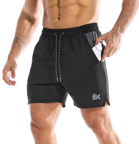 BROKIG Sporthose Herren Kurz Fitness Sport Trainingsshorts | Leichte Trainingshose Herren Kurz, Schnell Trocknend Laufhose Herren Kurz, Gym Shorts Herren Trainingsshorts