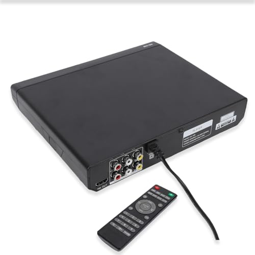 YUEHISY Region-Free HDMI DVD Player for TV | 1080P HD & Plays All Regions DVD/CD/USB, MP3 Player with Remote & Cables (GB Plug 1500w)