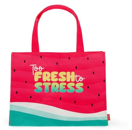 Legami - Strandtasche für Frauen, groß, Strandtasche aus verstärktem Material, Strandtasche mit Magnetknopfverschluss, Tote Bag, fasst bis zu 15 KG, 44 x 61,5 cm