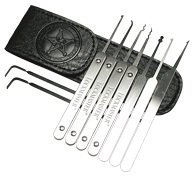 Pickset 9teilig inkl. schwarzem Etui - Dietrichset zum Öffnen von Türen