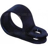 DBA Hardware 12.7mm (1/2) Black Nylon Plastic Cable/Pipe Clip (20 pack) Free UK Delivery