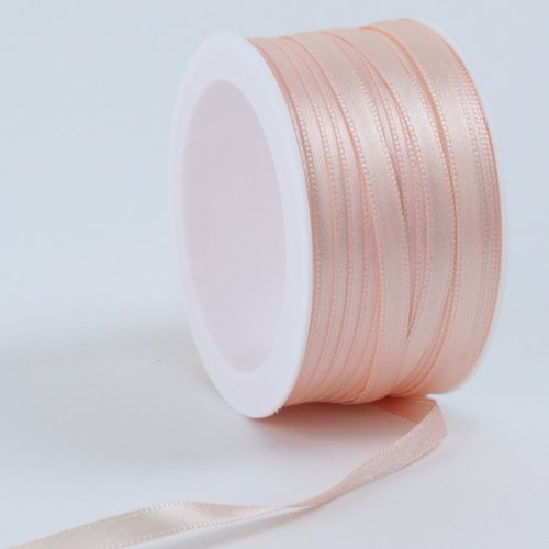 Satinband Band Schleife Schleifenband Dekoband Tischband Satin Satina 6 mm breit, 1 Rolle à 50 m (lachs)