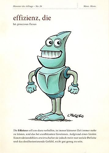 Postkarte MONSTER DES ALLTAGS von modern times +++ DIE EFFIZIENZ +++ ARTCONCEPT © MOSER, Christian