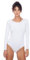 Evoni Damenbody | Overall Bodysuit mit Rundhals für Frauen | Langarm-Body in verschiedenen Farben | Optimale Alternative für Sport & Freizeit | Eleganter Jumpsuit, XXL, Weiß