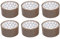 OFFICER PRODUCTS Bande adhésive d'emballage Couleur : Marron / 6 rouleaux / 48 mm x 50 m/Bande d'emballage PP colorée avec adhésif acrylique/Bande adhésive pour bande d'emballage