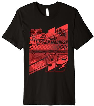 Disney Pixar Cars McQueen Drag Strip Poster Premium T-Shirt