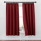 PONY DANCE Verdunklungsvorhänge mit Kräuselband Übergardinen Wohnzimmer 2er Set H 175 x B 140 cm Schienen Gardinen Vorhang Rot Blickdicht Thermogardine Wärmeisolierend