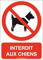 AUA SIGNALETIQUE - Interdit aux chiens P021-AI - 150x210 mm, Aluminium Dibond 3mm