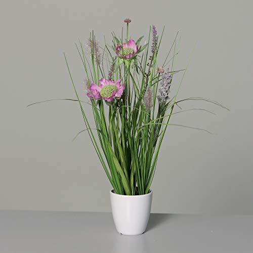 DPI Wiesenblumen mit Gras im Topf 34cm Pink