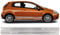 Auto-Dress Set di strisce laterali per Fiat Punto – Motivo Evo (111M nero opaco)