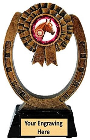Antique Gold Horse Trophy Award 125mm free engraving Free Nameplate Engraving up to 60 Characters H032