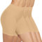 SIHOHAN Radlerhose Damen kurz, Unterhosen mit Bein Boxershorts Damen Kurze Leggings Shorts, Unterziehhose Hose unter Kleid Radler Unterwäsche, hohe Taille und Bequem(3 X Beige,XXL)