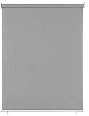 paramondo Außenrollo Senkrechtmarkise Sonnenschutz Sichtschutz für Balkon Terrasse, Freihängend, Reiß- & Wetterfest, Pflegeleicht, 220 x 140 cm (BXH) grau