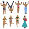 TOYANDONA Wein Glas Charms Trinken Marker H?ngen Ornament Identifizieren Label Tasse Action Figuren Puppe Bikini Freunde für Hochzeit Mininature Kuchen Topper