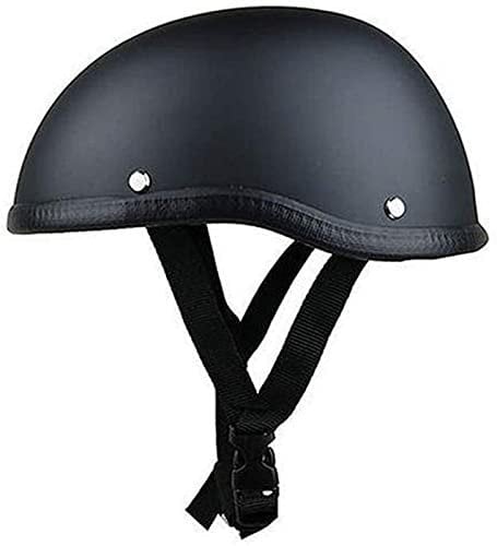 Aperto Caschi Da Moto Portatile Jet Casco Scodella ECE Omologato Retrò Motociclo Aperto Faccia Casco Donna Uomo Scooter Casco Per Moto,Adult Cruiser Chopper Mezzo Casco A,54-60CM