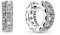 PANDORA Doppelband Pavé Ohrringe in Sterling-Silber mit Zirkonia, Maße: 14,5mm x 13,1mm x 4,8mm, 290058C01