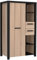 Newroom Highboard Sonoma Eiche und Schwarz Kommode Modern Industrial - 90,1x156,7x52,3 cm (BxHxT) - Sideboard Regal Anrichte - [Colaro.Three] Wohnzimmer Wohnstube Büro