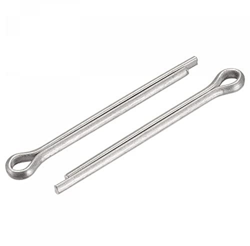 sourcing map 2Stk Geteilter Splint 6mm x 70mm Karbonstahl Klippverschluss silberfarben
