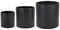 Amazon Basics Glatte Keramik-Pflanzgefäße, Rund , verschiedene Größen, 3 Stück, 5.2 cm, 20.3 cm und 25.4 cm, Schwarz