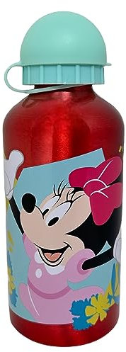 CARTOON Aluminium Trinkflasche Minnie Disney Flasche mit Schnuller für Kinder 560ml