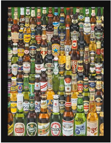 Pyramid International Gerahmtes Poster mit Bierflasche, 40 x 30 cm, mehrfarbig