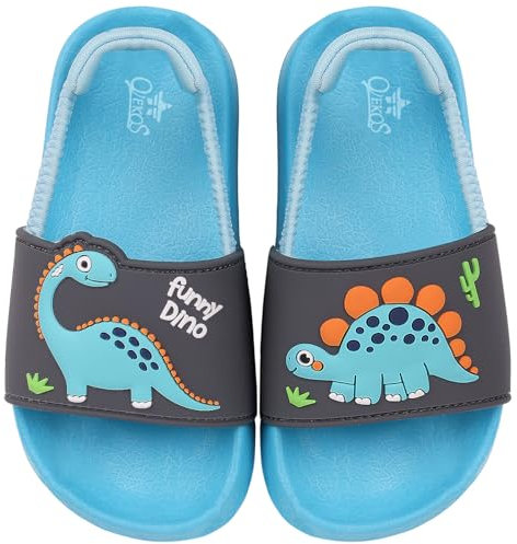 Dream QuanZhou Pantofole Estive Bambini Scarpe da Spiaggia Ragazzi Antiscivolo Leggere Infradito e Ciabatta e Piscina Morbido Gomma Pantofole da Bagno Interno da Esterno Sandali 22 Grigio Blu