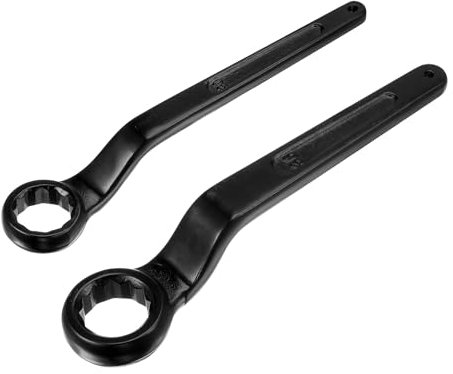 sourcing map 2Pcs Offset Box End Ring Type Wrench 36mm 30mm High-Carbon Steel Slogging Wrench