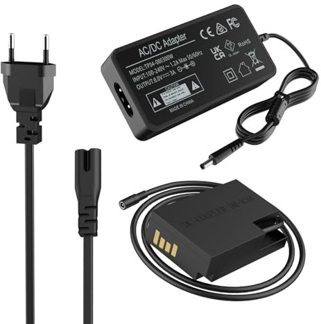 HYCTP ACK-E18 Netzteil Adapter DR-E18 DC Koppler LP-E17 Dummy Akku Kit für Canon EOS Rebel T6i T7i SL2 RP R8 R10 R50 R100 T8i T6S 77D 200D 250D 760D 800D 850D 800D 8000D Kameras