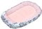Medi Partners Babynest Nestchen für Neugeborene - 100x60x15 Babynestchen Baby zweiseitg Nest Bett 100% Baumwolle Minky Kuschelnest tragbar (Berry mit Rosa Minky)