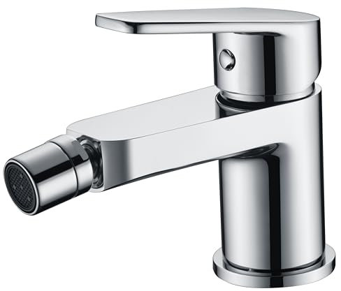 IMEX - Grifo Bidet | Grifo Monomando Bide para Baño | Grifo de Bidé con Mezclador de Agua Caliente y Fría | Griferia Bidet | Instalación Fácil | Serie Teide | Color Cromado