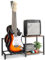 Guitar Stand Floor, 3-Holder Electric Bass Guitar with Guitar Amp Stand, Adjustable Guitar Holder, Guitar Rack for Multiple Guitars and Guitar Accessories, Guitar Display for Music Studio Home