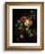 HUARCEY Leinwand Bilder mit Gold Rahmen, Vintage Wandbilder, Klassisch Wand Deko Wohnzimmer Schlafzimmer Badezimmer Küche, Bauernhaus Zimmer Deko Aesthetic, Rose Blumen Painting, 33x40cm, klein