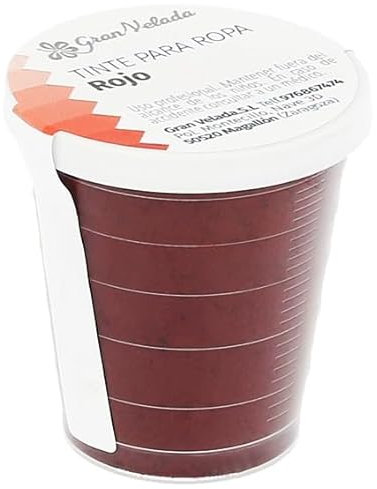 Tinte para Ropa Rojo en Polvo: Personaliza Prendas Algodón 100%. Concentrado, Cunde Mucho. 10g por 2kg Para Lavadora 70|80ºC Guantes Más detalles