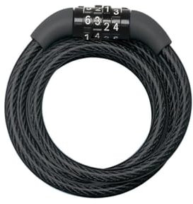 Master Lock Security - Cable Combination Lock 8mm x 1.2m [8143] Black Black