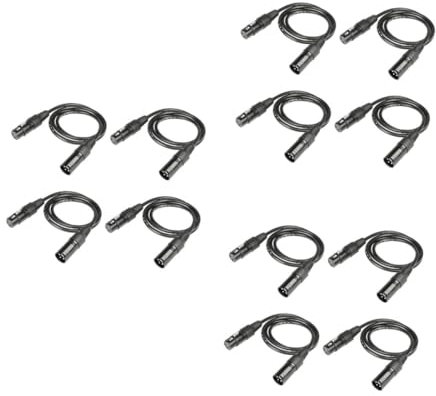 JOINPAYA 3 Sätze Mikrofonkabel Datenkabel Stecker-zu-buchse-kabel Kabel Für Bühnenbeleuchtung Verstärkerkabel Dj-draht Dj-lichtkabel Dsl-kabel 3-poliges Kabel Kabeldraht 4 Stück * 3