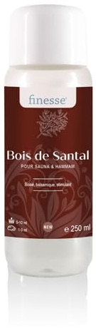 CF group Finesse - Fragrance Sauna Hammam Senteur Bois De Santal à Base d'Huiles Essentielles - Apaisant et Revigorant aux Accents Boisés et Chauds - 1L
