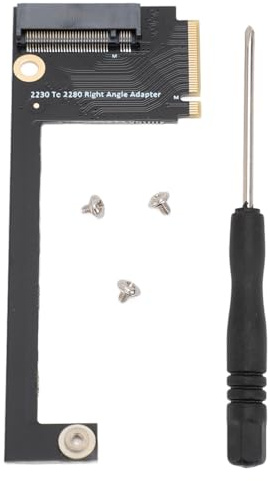 Yosoo Health Gear M.2 PCIE NVME Adapter M.2 SSD Erweiterungskarte, 2230 auf 2280 Adapter für Rog Ally, 90 Grad Abgewinkelter NVME M Key NGFF M.2 PCIE 4.0 3.0 Gold Finger Adapter