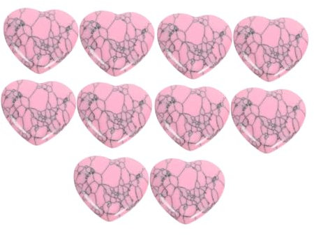 WOFASHPURET 10stücke Natürliche Polierte Herzsteine Für Bastelarbeiten Kleine Herzsteine Dekorative Steine Für -projekte Schmuck Und Heimdekoration