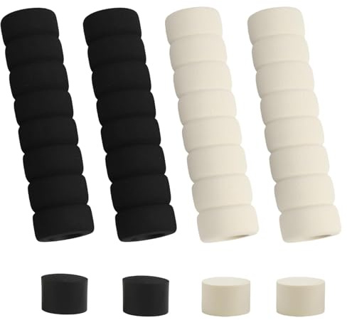 4 Stück Türklinkenpuffer, Türgriff Schutz, Türgriff Stopper, Türklinken Stopper, Door Handle Protector, EVA Schaum Türgriffabdeckung, Wandschutz, Schwarz und Weiß, Kindersicherung