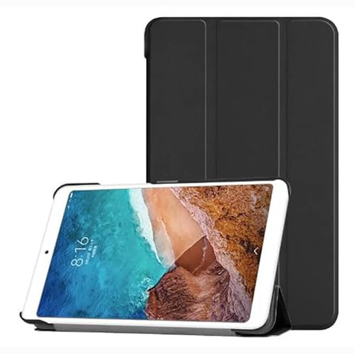 Funda para Xiaomi Mi Pad 4 (versión 2018), ultra delgada, función atril, ligera, función de apagado y encendido automático, funda de piel para XiaoMi Mipad 4 de 8 pulgadas (negro)
