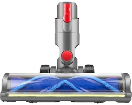 Compatible for Dyson，V10/V12 Hardwood Floor Carpets Attachment with LED Light V Shape Turbo Bristle Brush Cleaner Head