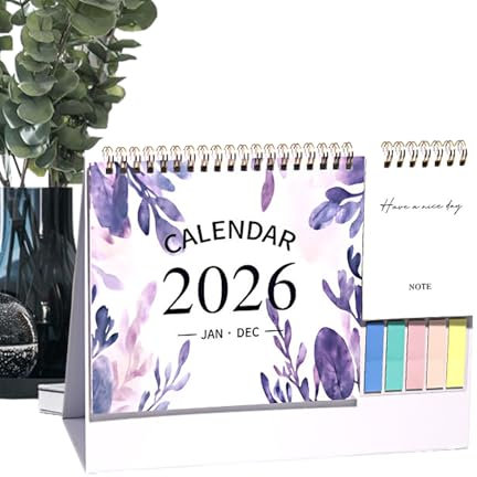 Tischkalender | Jan-Dez 2026 Kalender Tischunterlage | Terminplaner Lehrer Kalender Mit 12 Monaten Übersicht Groß Blöcke Organizer