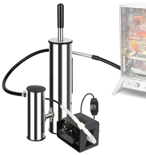 Générateur de Fumée Froide en Acier Inoxydable avec Pompe | Mise à Niveau Fumoir, Gril-Fumoir Acier Inoxydable, Generateur Froide pour Fumer la Viande Froide ou Chaude, Poisson,Barbecue