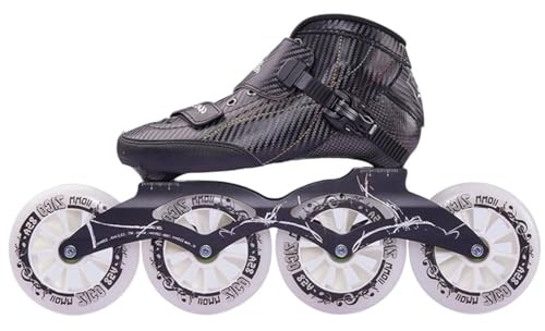 VCYEX Verstellbare Inlineskates Für Damen Und Herren, Fitness Inliner Herren Speed-Skates Für Erwachsene Schlittschuhe 2 in 1 Hochleistungs Inliner Black,47